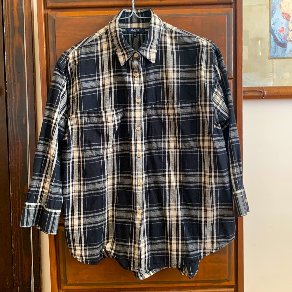 Madewell Medium cropped button down blouse